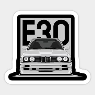 E30 Car Illustration - Green Sticker